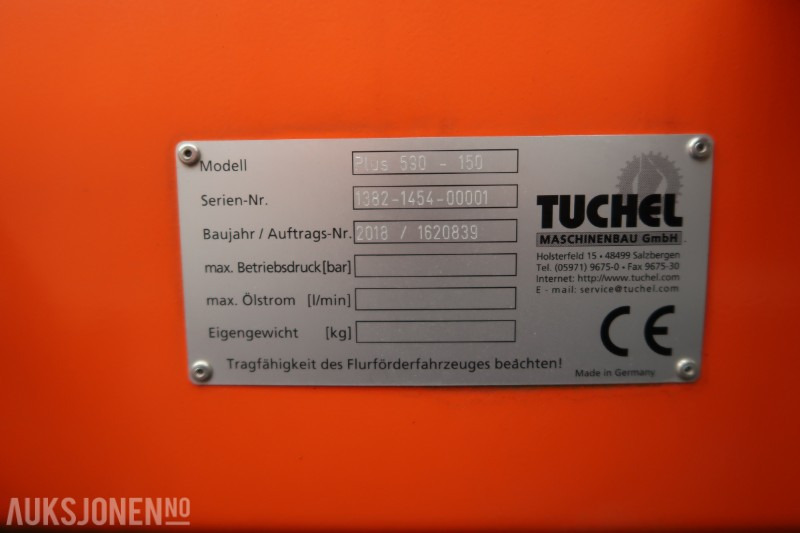 2018 Tuchel plus 590 - 150cm feiemaskin til BOBCAT / CAT - Padargas - Statybinė technika: foto 4 2018 Tuchel plus 590 - 150cm feiemaskin til BOBCAT / CAT - Padargas - Statybinė technika: foto 4