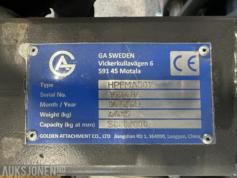 UBRUKT GA Hydrauliske Pallegafler Manitou 5t, 1500 x 1600 - Padargas - Statybinė technika: foto 5 UBRUKT GA Hydrauliske Pallegafler Manitou 5t, 1500 x 1600 - Padargas - Statybinė technika: foto 5