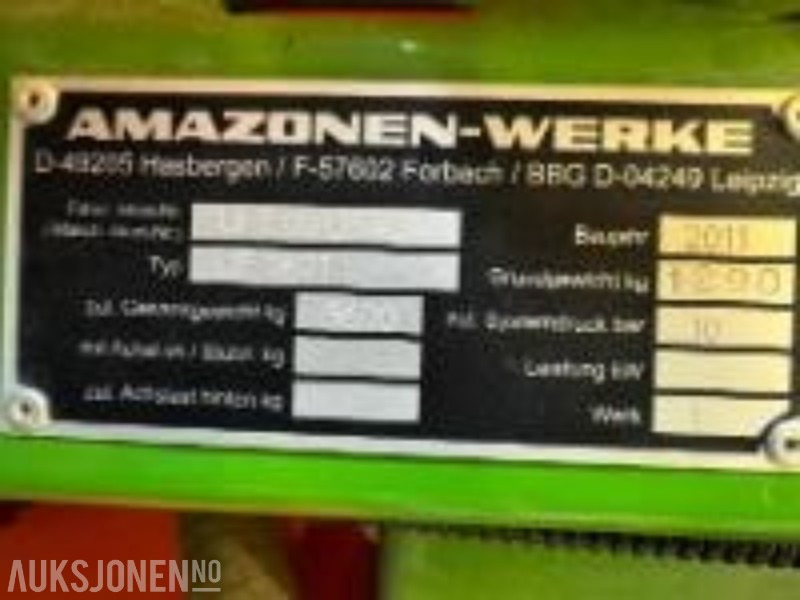 Žemės ūkio technika 2011 amazonen uf 1801 21 meter m/ front tank: foto 10