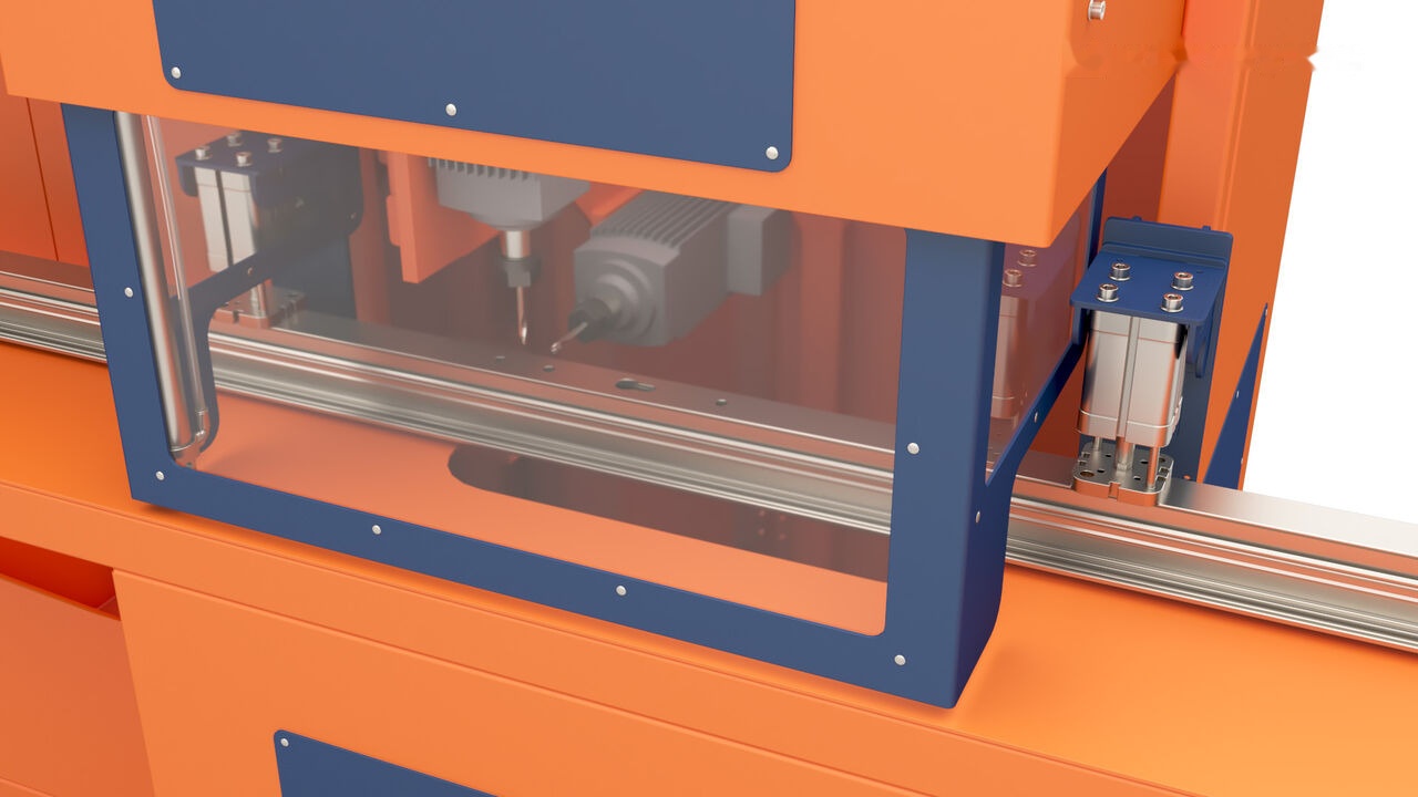 Wise Service Center for automatic milling of aluminum profiles WS710 - Staklės: foto 3 Wise Service Center for automatic milling of aluminum profiles WS710 - Staklės: foto 3