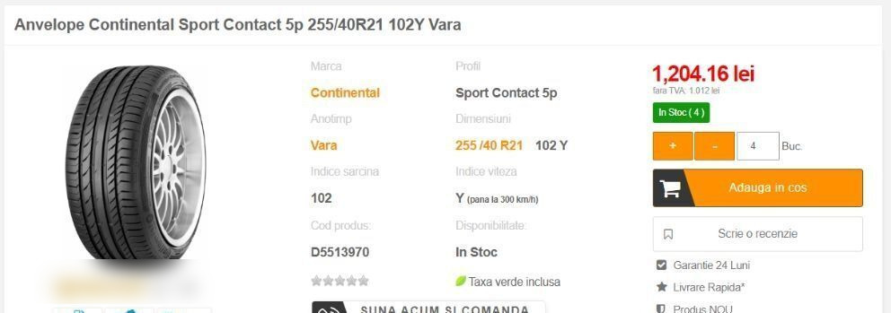 Anvelope Continental NOI ContisportContact 255 / 40 ZR 21 - Padanga - Lengvasis automobilis: foto 3 Anvelope Continental NOI ContisportContact 255 / 40 ZR 21 - Padanga - Lengvasis automobilis: foto 3