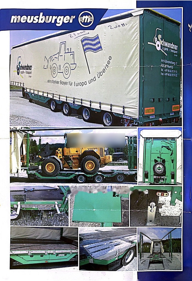 Meusburger Typ: MPG-4 - trailer combine / tractoare / vole - axe viratoare - Žemo profilio platforma puspriekabė: foto 5 Meusburger Typ: MPG-4 - trailer combine / tractoare / vole - axe viratoare - Žemo profilio platforma puspriekabė: foto 5