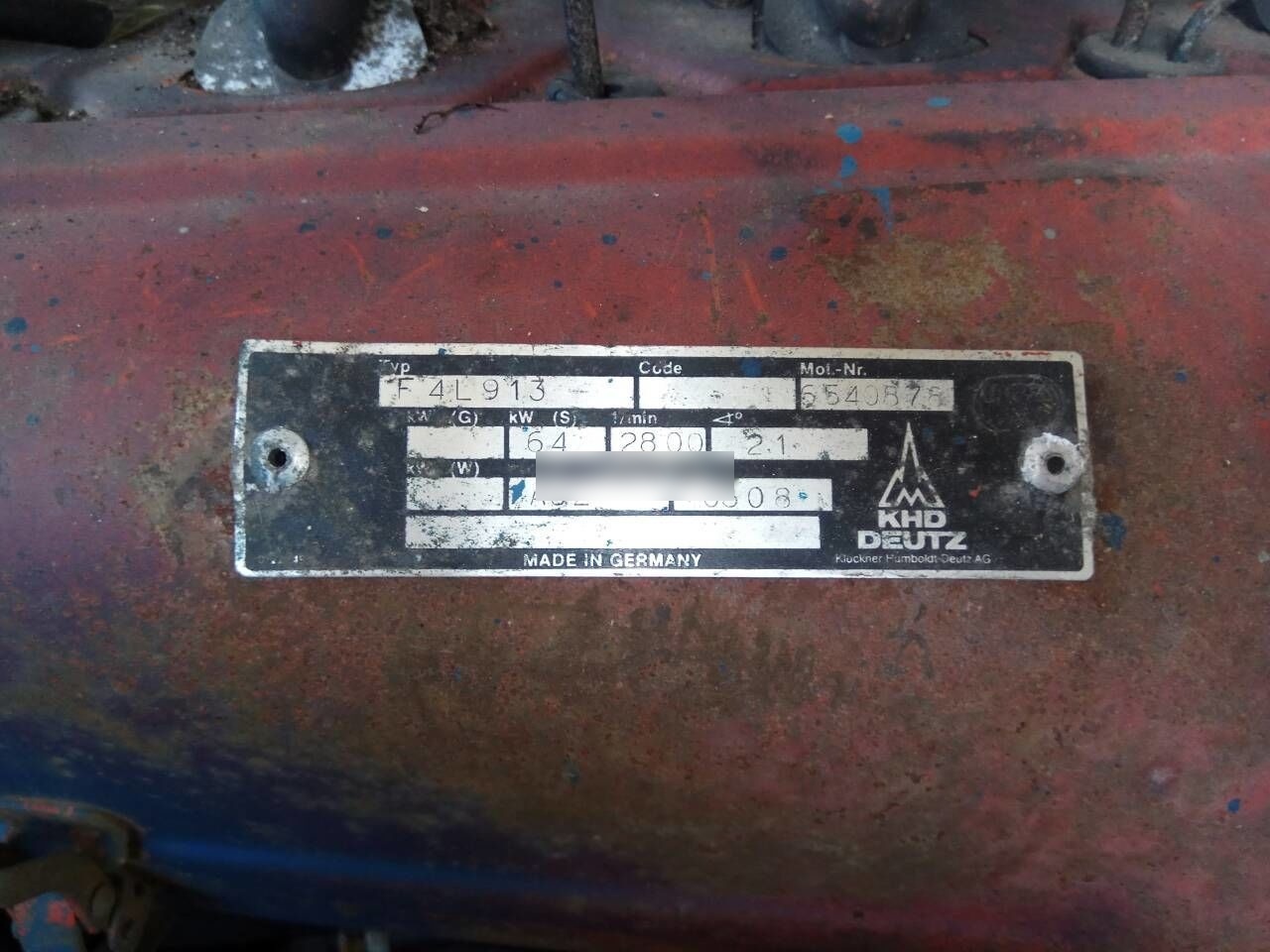 Deutz F4L913 - Variklis - Sunkvežimis: foto 5 Deutz F4L913 - Variklis - Sunkvežimis: foto 5