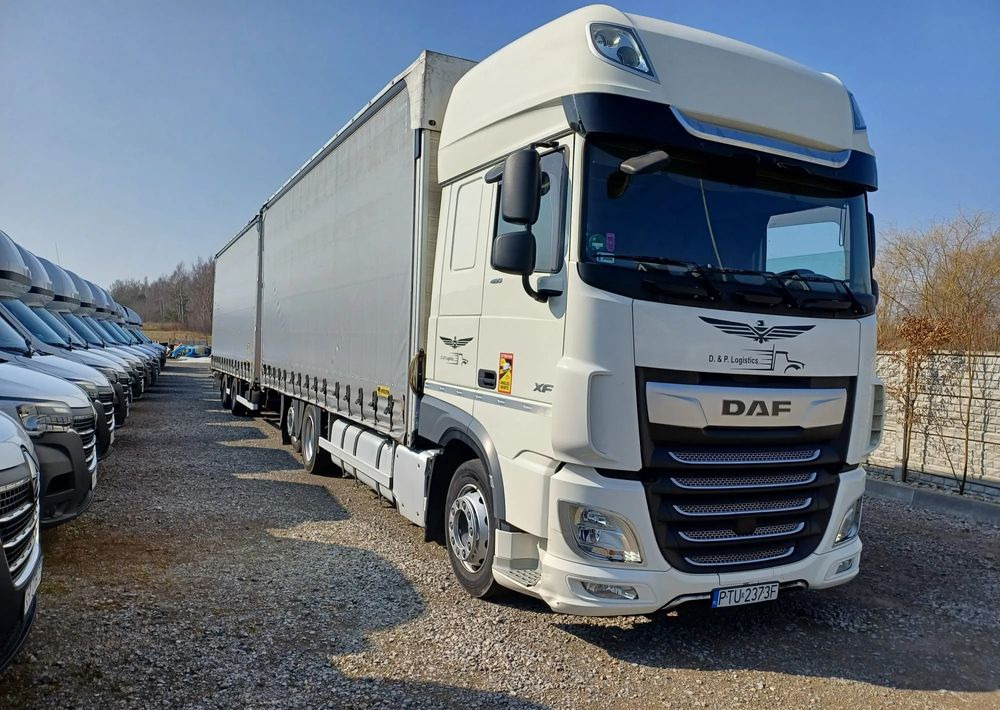 DAF XF 480 SUPER SPACE CAB / ZESTAW TANDEM PRZEJAZDOWY 120m3 - Tentinis sunkvežimis: foto 2 DAF XF 480 SUPER SPACE CAB / ZESTAW TANDEM PRZEJAZDOWY 120m3 - Tentinis sunkvežimis: foto 2