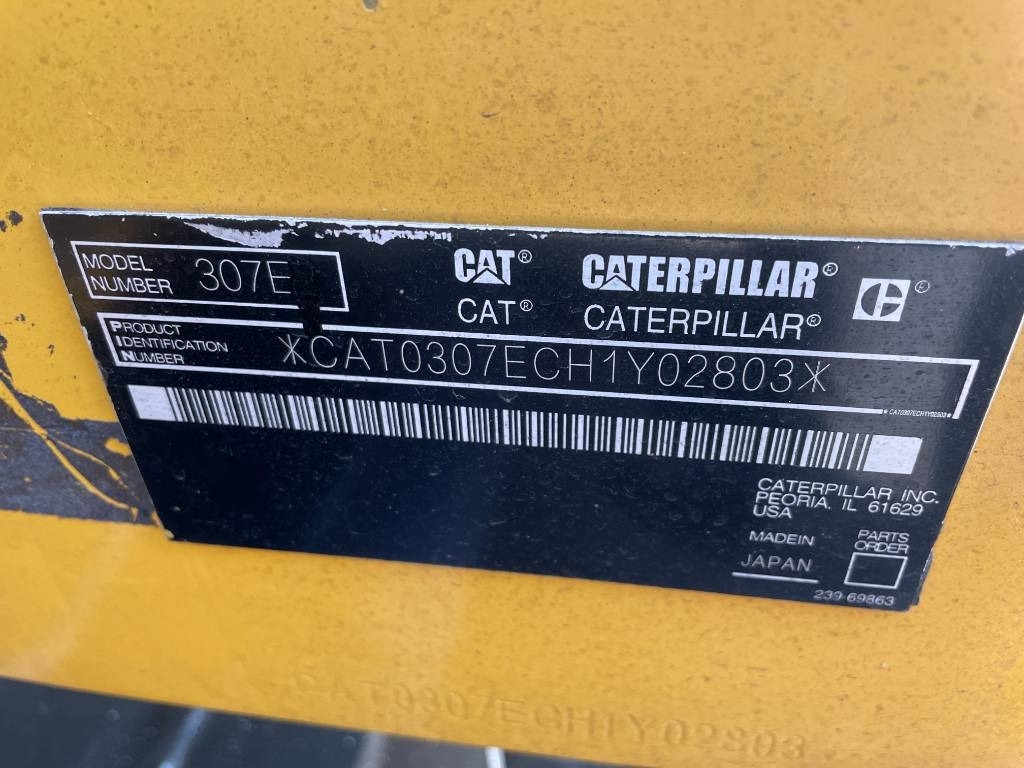 CAT 307E - Vikšrinis ekskavatorius: foto 3 CAT 307E - Vikšrinis ekskavatorius: foto 3