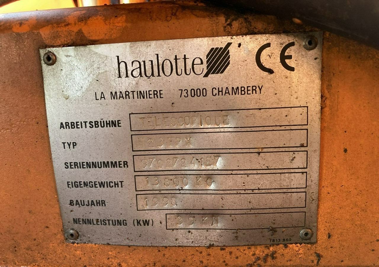 Teleskopinis keltuvas Inna Inny Podnośnik koszowy Haulotte H23 zwyżka 4x4 12082 mg 23 metrów: foto 11 Teleskopinis keltuvas Inna Inny Podnośnik koszowy Haulotte H23 zwyżka 4x4 12082 mg 23 metrów: foto 11