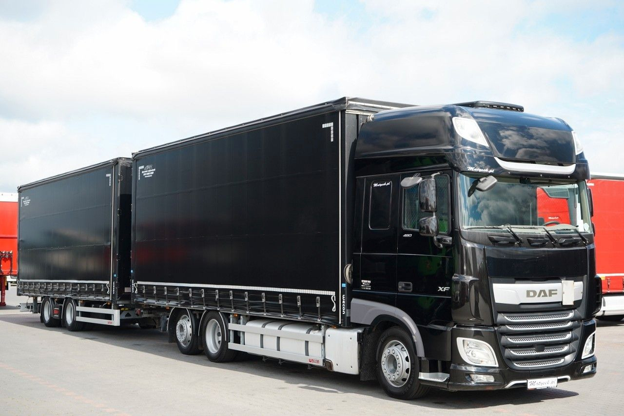 DAF XF 480 / I PARK-COOL / ZESTAW TANDEM / 120 M3 / - Tentinis sunkvežimis: foto 1 DAF XF 480 / I PARK-COOL / ZESTAW TANDEM / 120 M3 / - Tentinis sunkvežimis: foto 1