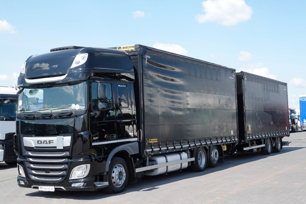 DAF XF 480 / ZESTAW TANDEM / 120 M3 / PRZEJAZDOWY / - Tentinis sunkvežimis: foto 3 DAF XF 480 / ZESTAW TANDEM / 120 M3 / PRZEJAZDOWY / - Tentinis sunkvežimis: foto 3