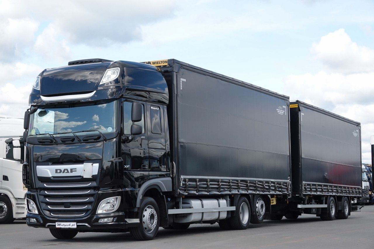 DAF XF 480 / ZESTAW TANDEM / 120 M3 / PRZEJAZDOWY / - Tentinis sunkvežimis: foto 1 DAF XF 480 / ZESTAW TANDEM / 120 M3 / PRZEJAZDOWY / - Tentinis sunkvežimis: foto 1