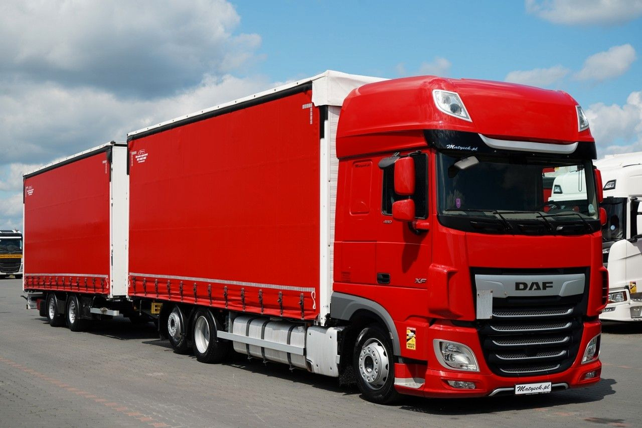 DAF XF 480 / ZESTAW TANDEM 120 M3 / PRZEJAZDOWY / WI - Tentinis sunkvežimis: foto 4 DAF XF 480 / ZESTAW TANDEM 120 M3 / PRZEJAZDOWY / WI - Tentinis sunkvežimis: foto 4