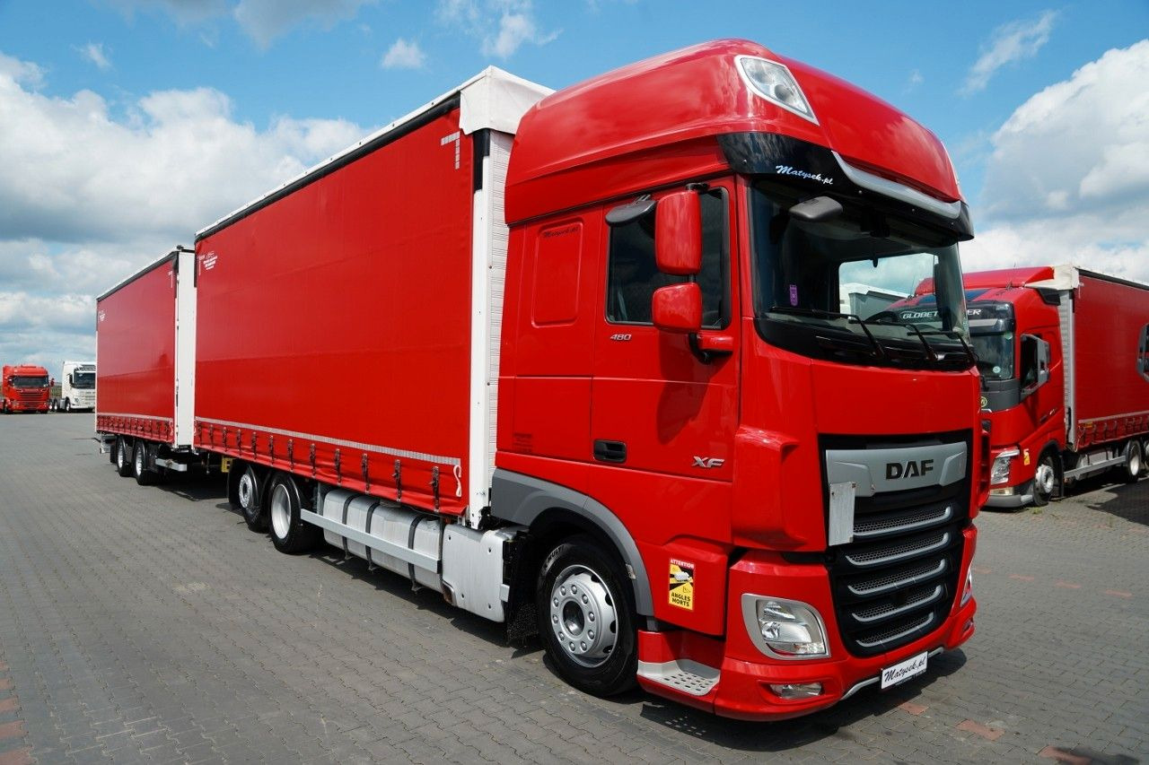 DAF XF 480 / ZESTAW TANDEM 120 M3 / PRZEJAZDOWY / WI - Tentinis sunkvežimis: foto 5 DAF XF 480 / ZESTAW TANDEM 120 M3 / PRZEJAZDOWY / WI - Tentinis sunkvežimis: foto 5