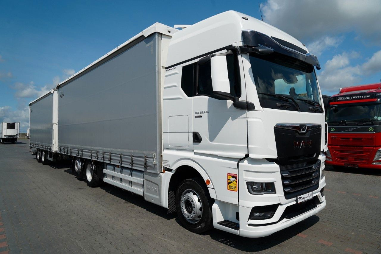 MAN TGX 26.470 / ZESTAW TANDEM 120 M3 / PRZEJAZDOWY - Tentinis sunkvežimis: foto 5 MAN TGX 26.470 / ZESTAW TANDEM 120 M3 / PRZEJAZDOWY - Tentinis sunkvežimis: foto 5