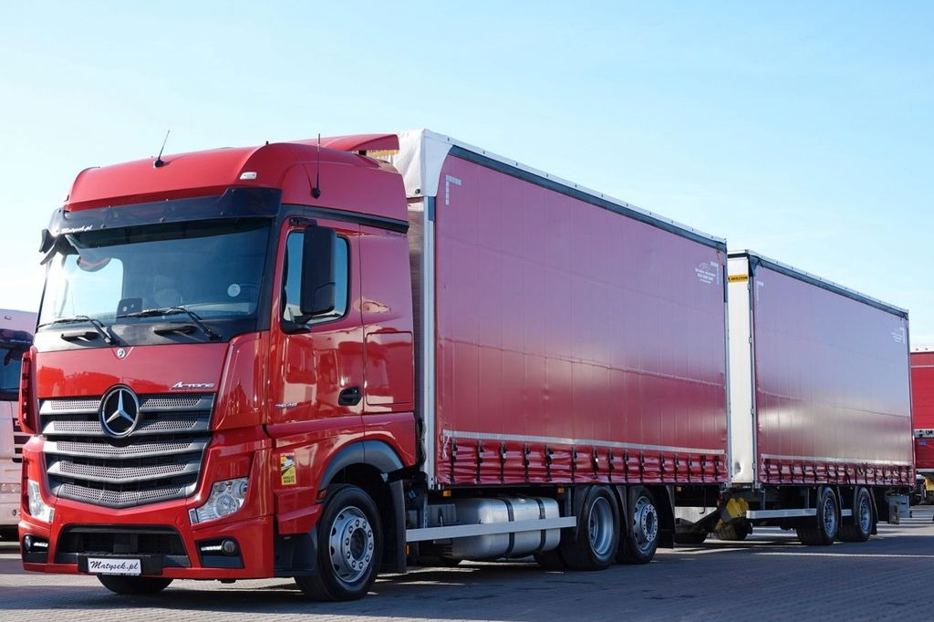 Mercedes-Benz ACTROS 2548 / ZESTAW TANDEM 120 M3 / PRZEJAZDOWY - Tentinis sunkvežimis: foto 1 Mercedes-Benz ACTROS 2548 / ZESTAW TANDEM 120 M3 / PRZEJAZDOWY - Tentinis sunkvežimis: foto 1
