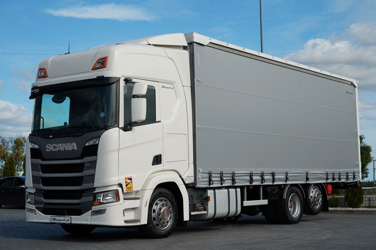 Scania R 450 / MEGA / 6x2 / FIRANKA - 8,2 m / SOLÓWKA / - Tentinis sunkvežimis: foto 1 Scania R 450 / MEGA / 6x2 / FIRANKA - 8,2 m / SOLÓWKA / - Tentinis sunkvežimis: foto 1