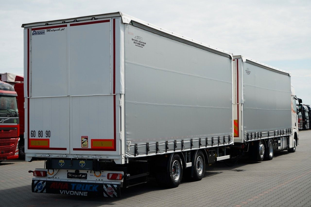 Scania R 450 / ZESTAW TANDEM 120 M3 / PRZEJAZDOWY / OŚ - Tentinis sunkvežimis: foto 3 Scania R 450 / ZESTAW TANDEM 120 M3 / PRZEJAZDOWY / OŚ - Tentinis sunkvežimis: foto 3