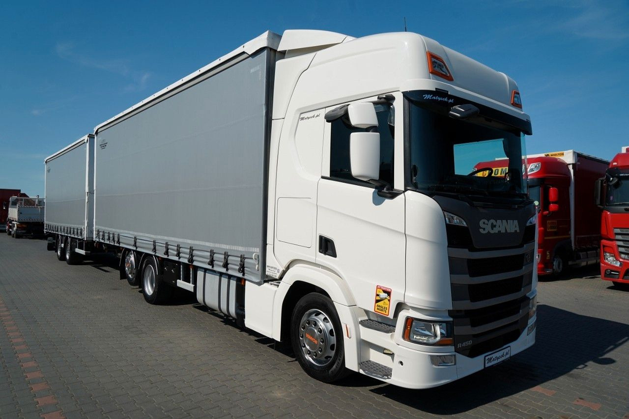 Scania R 450 / ZESTAW TANDEM 120 M3 / PRZEJAZDOWY / OŚ - Tentinis sunkvežimis: foto 5 Scania R 450 / ZESTAW TANDEM 120 M3 / PRZEJAZDOWY / OŚ - Tentinis sunkvežimis: foto 5