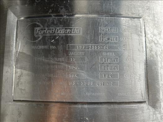 Maisto pramonės įranga Fairfield Dalton Mixing kettle: foto 8