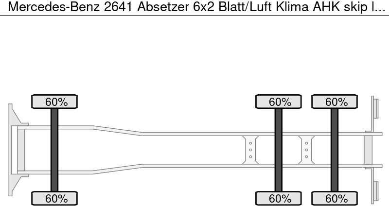 Mercedes-Benz 2641 Absetzer 6x2 Blatt/Luft Klima AHK - Nuožulnaus pakėlimo ant platformos sunkvežimis: foto 5 Mercedes-Benz 2641 Absetzer 6x2 Blatt/Luft Klima AHK - Nuožulnaus pakėlimo ant platformos sunkvežimis: foto 5