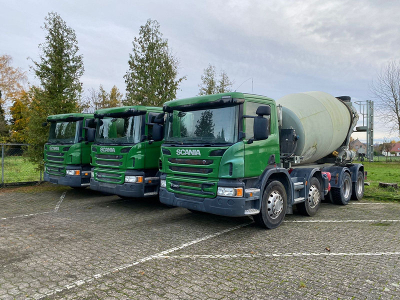 Scania 2x P360 Betonmischer 8x4 Blatt/Blatt E6 2 stück - Betonvežis: foto 1 Scania 2x P360 Betonmischer 8x4 Blatt/Blatt E6 2 stück - Betonvežis: foto 1