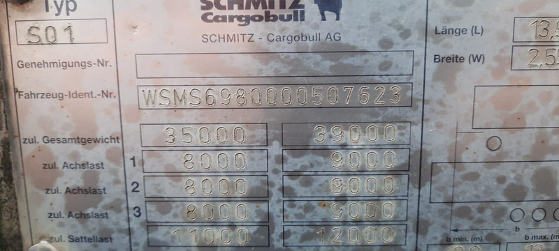 Schmitz Cargobull 3-Achser Pritsche Plane - Tentinė puspriekabė: foto 5 Schmitz Cargobull 3-Achser Pritsche Plane - Tentinė puspriekabė: foto 5