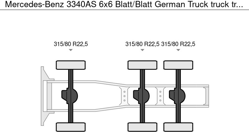 Mercedes-Benz 3340AS 6x6 Blatt/Blatt German Truck - Vilkikas: foto 4 Mercedes-Benz 3340AS 6x6 Blatt/Blatt German Truck - Vilkikas: foto 4