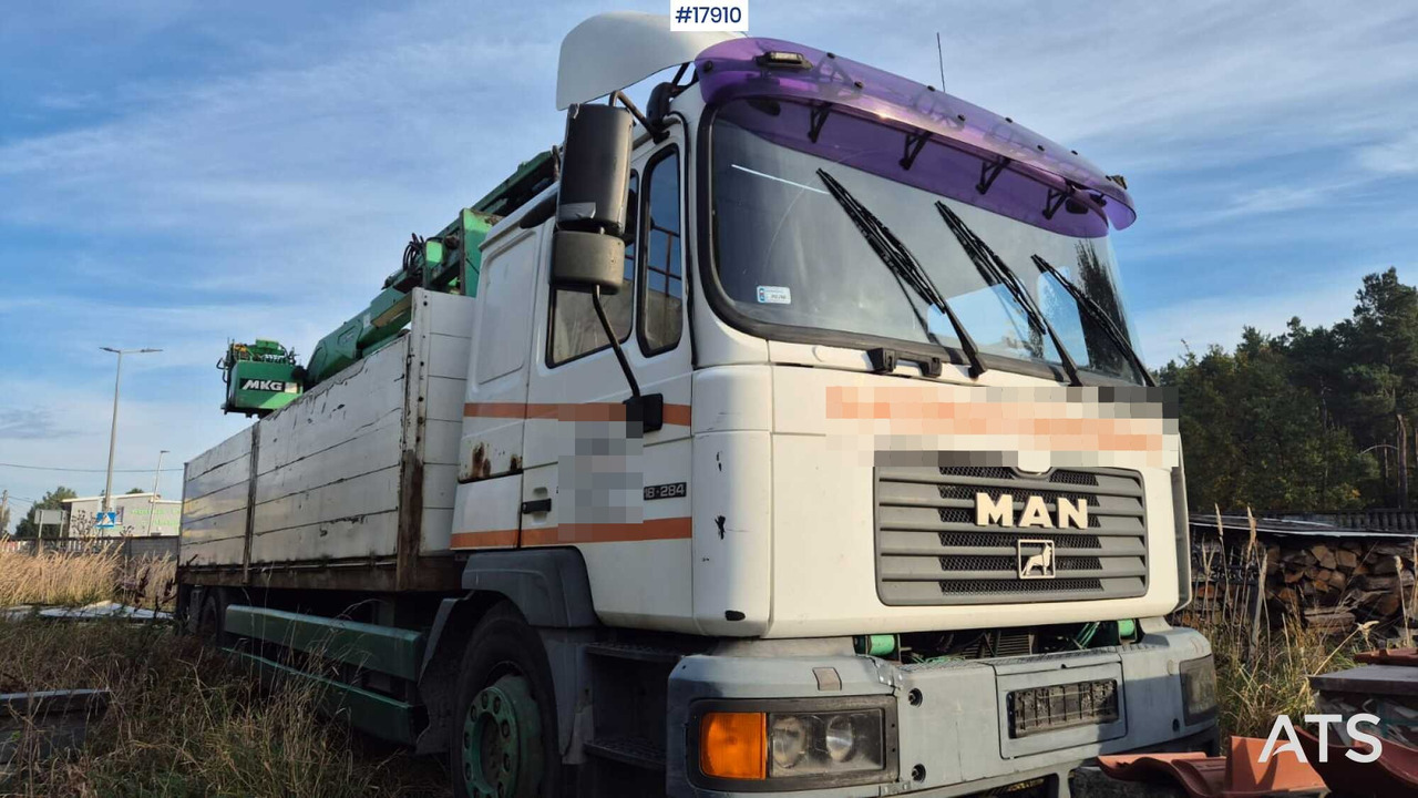 2000 MAN 18.284 - Platforminis/ Bortinis sunkvežimis, Sunkvežimis su kranu: foto 3 2000 MAN 18.284 - Platforminis/ Bortinis sunkvežimis, Sunkvežimis su kranu: foto 3