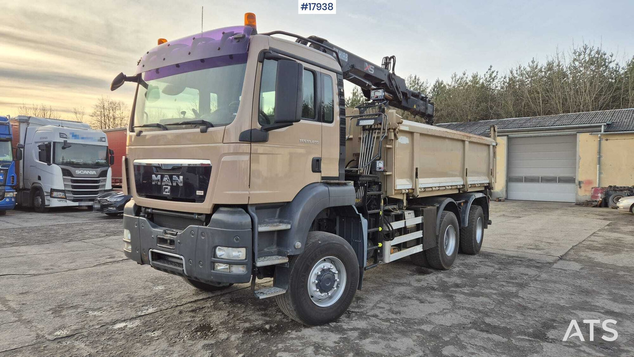 Tipper MAN TGS 33.400 6x4 HDS HIAB 144 DS-2 DUO (2009) - Savivartis sunkvežimis, Sunkvežimis su kranu: foto 1 Tipper MAN TGS 33.400 6x4 HDS HIAB 144 DS-2 DUO (2009) - Savivartis sunkvežimis, Sunkvežimis su kranu: foto 1