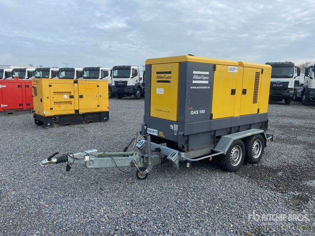 2016 Atlas Copco QAS100 100 kVA Mobile Generator Set - Elektrinis generatorius: foto 2 2016 Atlas Copco QAS100 100 kVA Mobile Generator Set - Elektrinis generatorius: foto 2