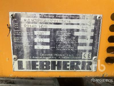 LIEBHERR R914B HDSL Hydraulic - Vikšrinis ekskavatorius: foto 5 LIEBHERR R914B HDSL Hydraulic - Vikšrinis ekskavatorius: foto 5