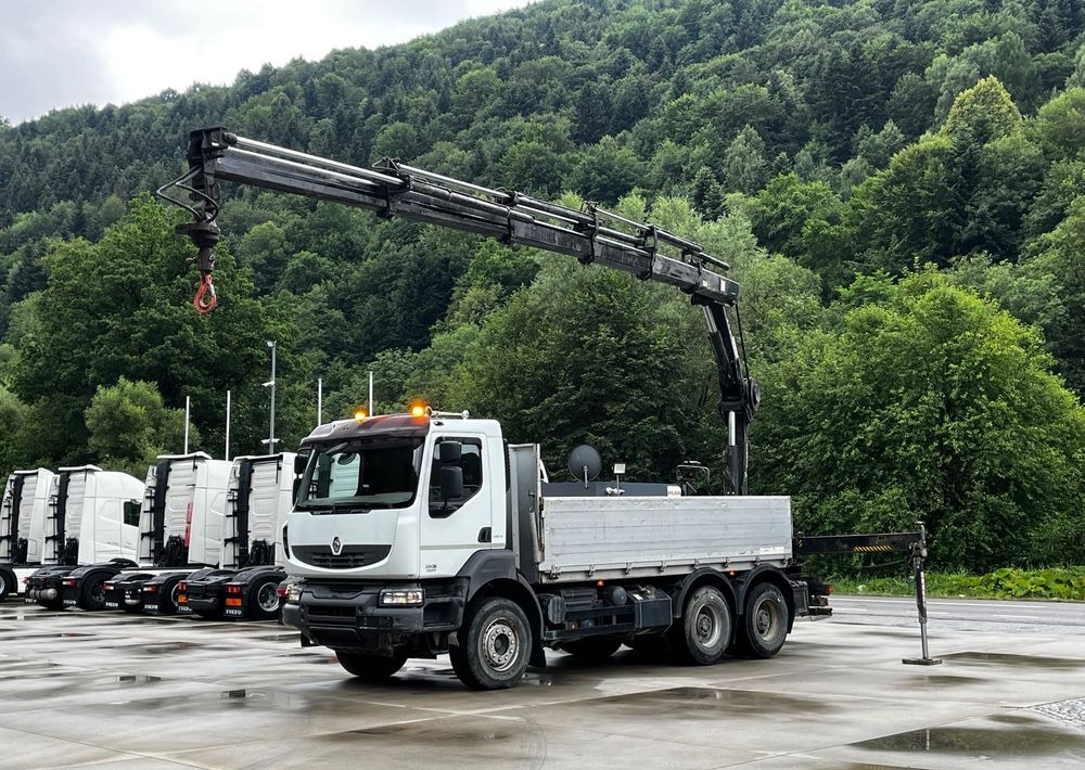 Renault Kerax 380 EEV // Skrzynia Burtowa // HIAB XS166 Hipro + Radio // Zwolnice // // - Platforminis/ Bortinis sunkvežimis, Sunkvežimis su kranu: foto 1 Renault Kerax 380 EEV // Skrzynia Burtowa // HIAB XS166 Hipro + Radio // Zwolnice // // - Platforminis/ Bortinis sunkvežimis, Sunkvežimis su kranu: foto 1