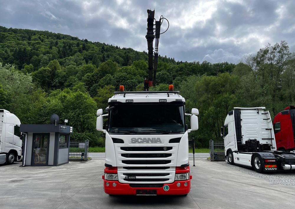 Scania G450 // 6x2// Skrzynia 6.40x2.49 // HDS Palfinger // Oś skrętna podnoszona // - Platforminis/ Bortinis sunkvežimis, Sunkvežimis su kranu: foto 3 Scania G450 // 6x2// Skrzynia 6.40x2.49 // HDS Palfinger // Oś skrętna podnoszona // - Platforminis/ Bortinis sunkvežimis, Sunkvežimis su kranu: foto 3