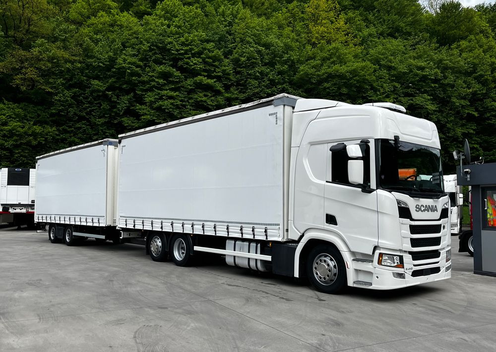 Scania R410 // 2018 // Retarder // Tandem 7.7+7.7 // Przyczepa Krone // Oś podnosozna // - Tentinis sunkvežimis: foto 1 Scania R410 // 2018 // Retarder // Tandem 7.7+7.7 // Przyczepa Krone // Oś podnosozna // - Tentinis sunkvežimis: foto 1