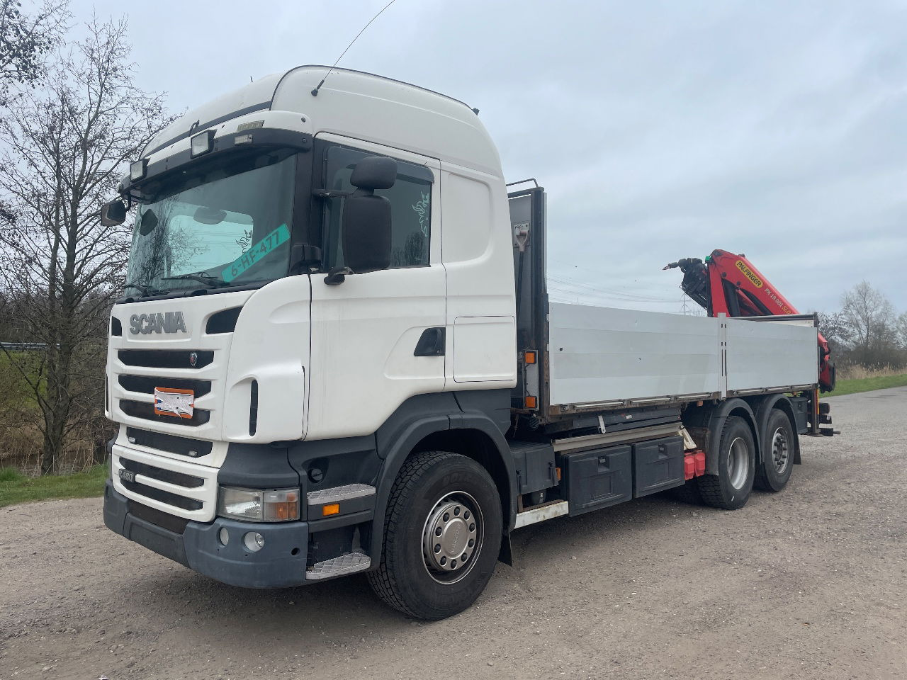 Scania R480 with Palfinger PK 19.001 SLD crane - Platforminis/ Bortinis sunkvežimis: foto 1 Scania R480 with Palfinger PK 19.001 SLD crane - Platforminis/ Bortinis sunkvežimis: foto 1
