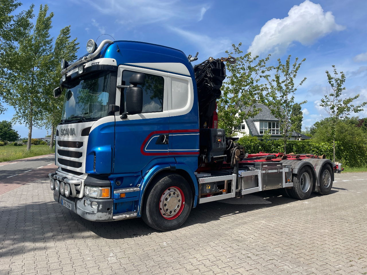 Scania R480 with hiab hookloader and hiab 262 EP5 with remote crane 2019 - Konteineris-vežimus/ Sukeisti kūną sunkvežimis, Sunkvežimis su kranu: foto 1 Scania R480 with hiab hookloader and hiab 262 EP5 with remote crane 2019 - Konteineris-vežimus/ Sukeisti kūną sunkvežimis, Sunkvežimis su kranu: foto 1