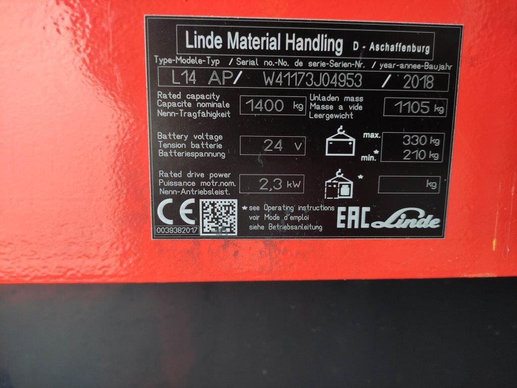 Linde L14-APi-1173 - Keltuvas: foto 5 Linde L14-APi-1173 - Keltuvas: foto 5