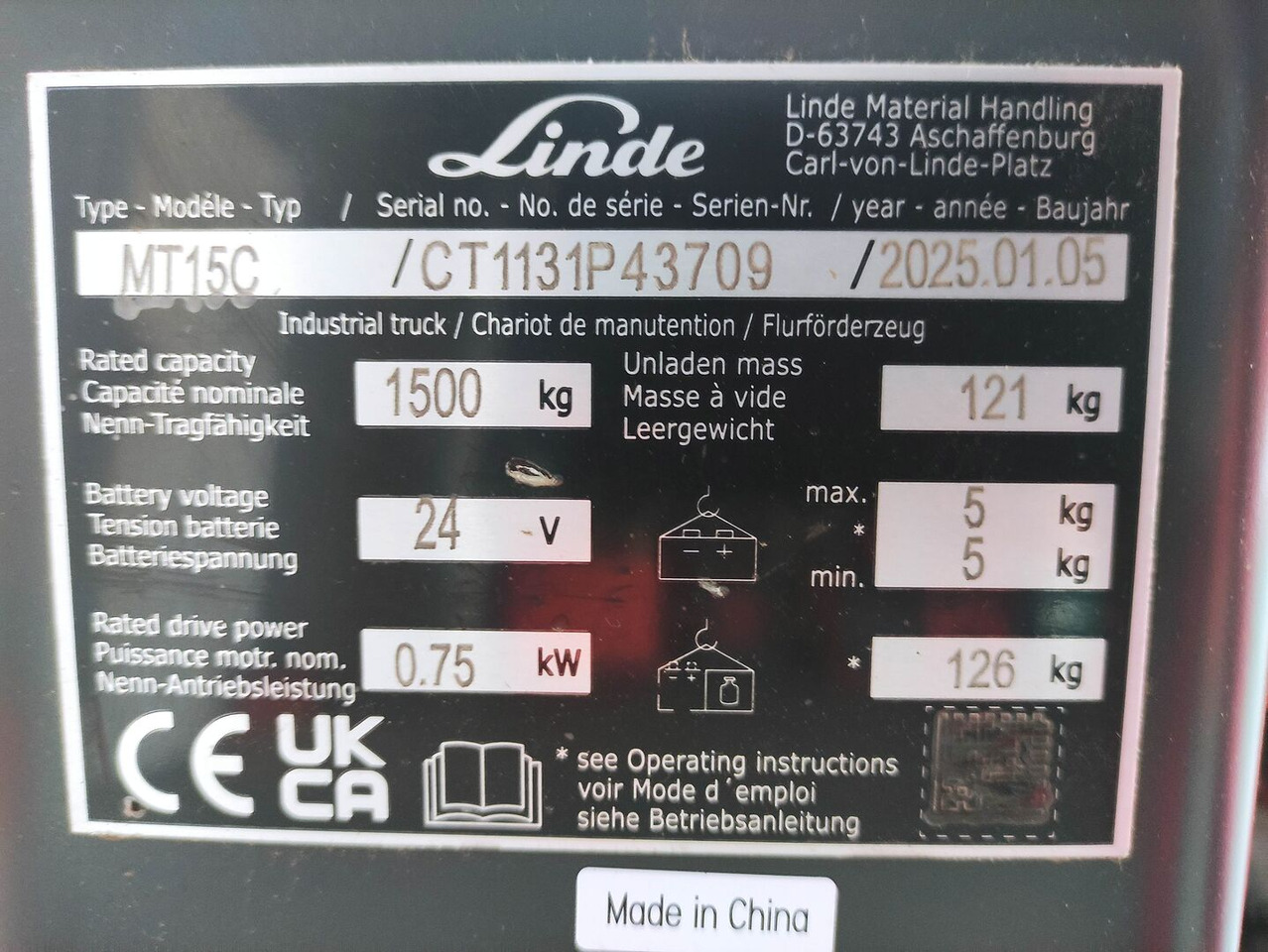 Linde MT15C - Padėklų krautuvas: foto 5 Linde MT15C - Padėklų krautuvas: foto 5