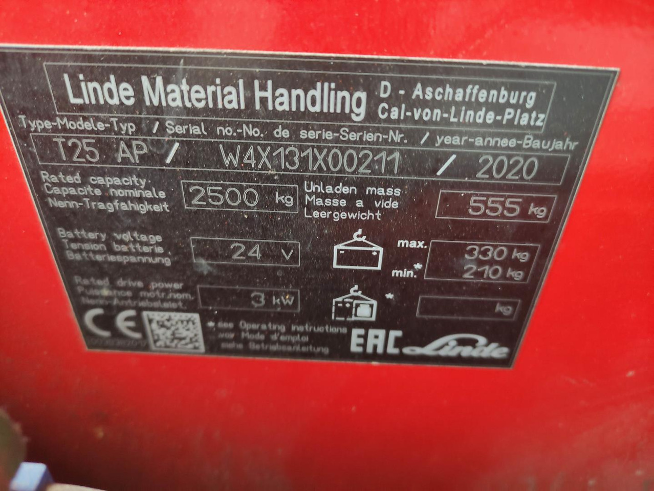 Linde T25 AP (LACK NEU) - Padėklų krautuvas: foto 5 Linde T25 AP (LACK NEU) - Padėklų krautuvas: foto 5