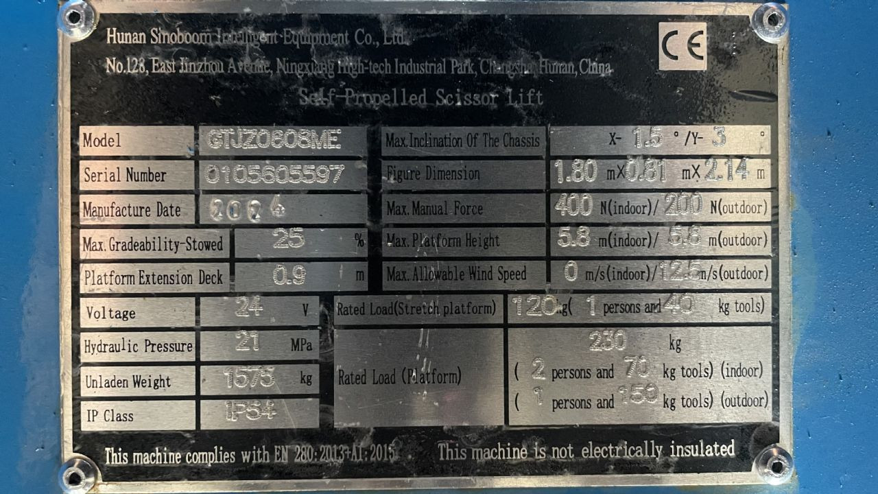 Žirklinis keltuvas Sinoboom 1932ME/GTJZ0608ME *NEU*: foto 6 Žirklinis keltuvas Sinoboom 1932ME/GTJZ0608ME *NEU*: foto 6