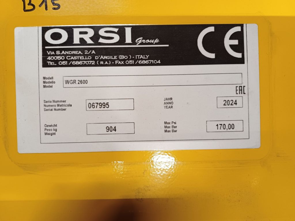 ORSI WGR 2600 (20843) - Žolės smulkintuvas/ Mulčeris: foto 3 ORSI WGR 2600 (20843) - Žolės smulkintuvas/ Mulčeris: foto 3