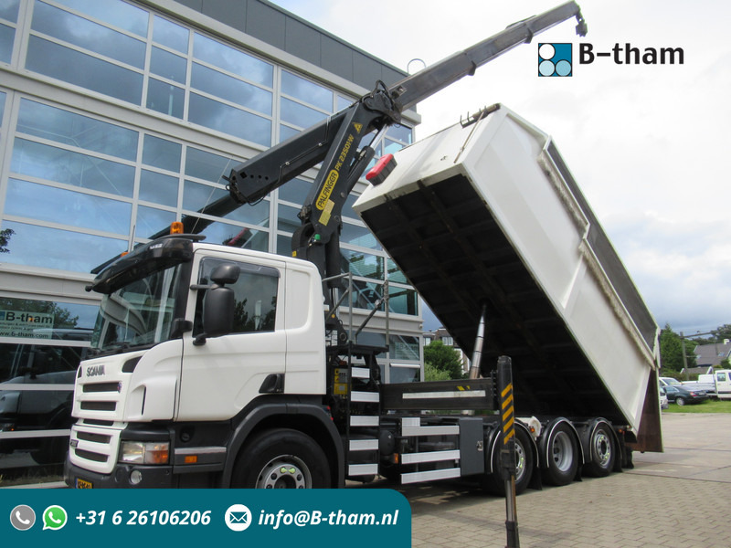 Scania P360 B 8X2*6 Kipper + Palfinger 22T/M - Savivartis sunkvežimis, Sunkvežimis su kranu: foto 1 Scania P360 B 8X2*6 Kipper + Palfinger 22T/M - Savivartis sunkvežimis, Sunkvežimis su kranu: foto 1