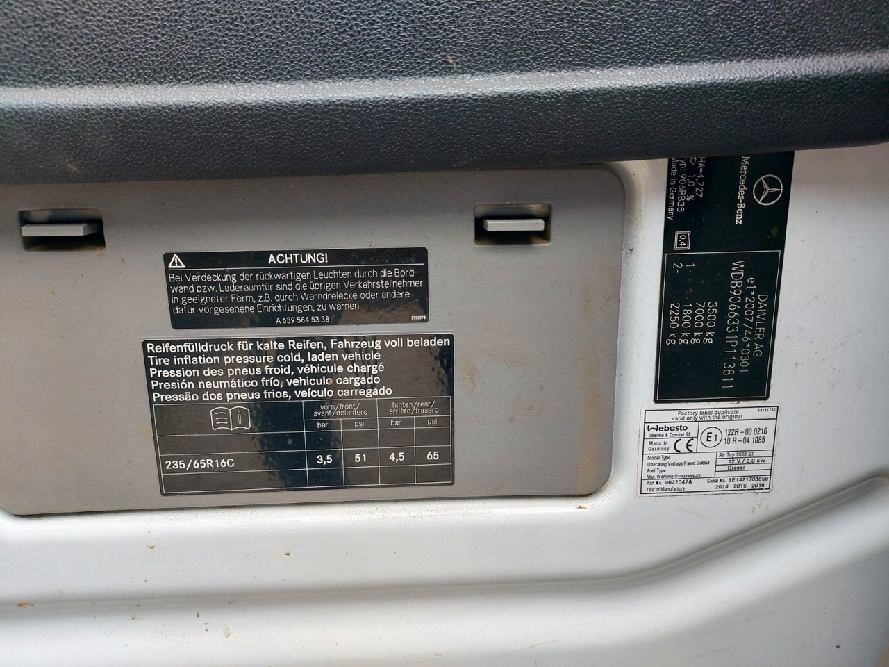 Krovininis mikroautobusas Mercedes-Benz Sprinter II Kasten 316 CDI Klima Standheizung: foto 25
