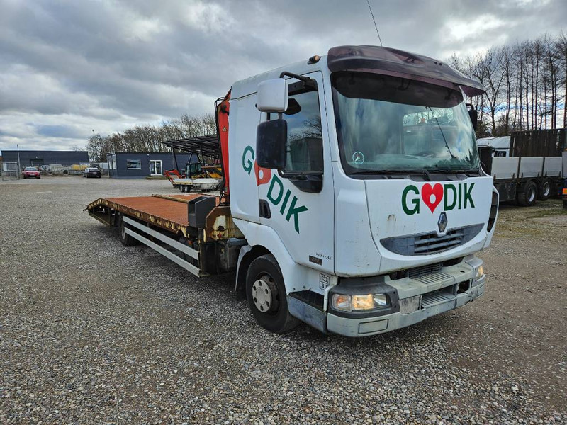 Autovežis sunkvežimis, Sunkvežimis su kranu Renault Midlum 220 Machine/auto Transport and crane(2 stk): foto 16
