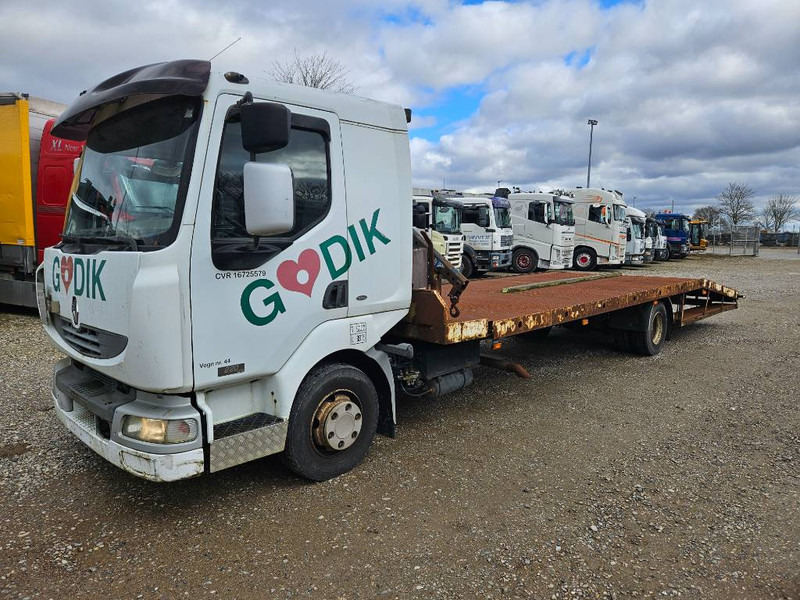 Renault Midlum 220 Machine/auto Transport and crane(2 stk) - Autovežis sunkvežimis, Sunkvežimis su kranu: foto 1 Renault Midlum 220 Machine/auto Transport and crane(2 stk) - Autovežis sunkvežimis, Sunkvežimis su kranu: foto 1