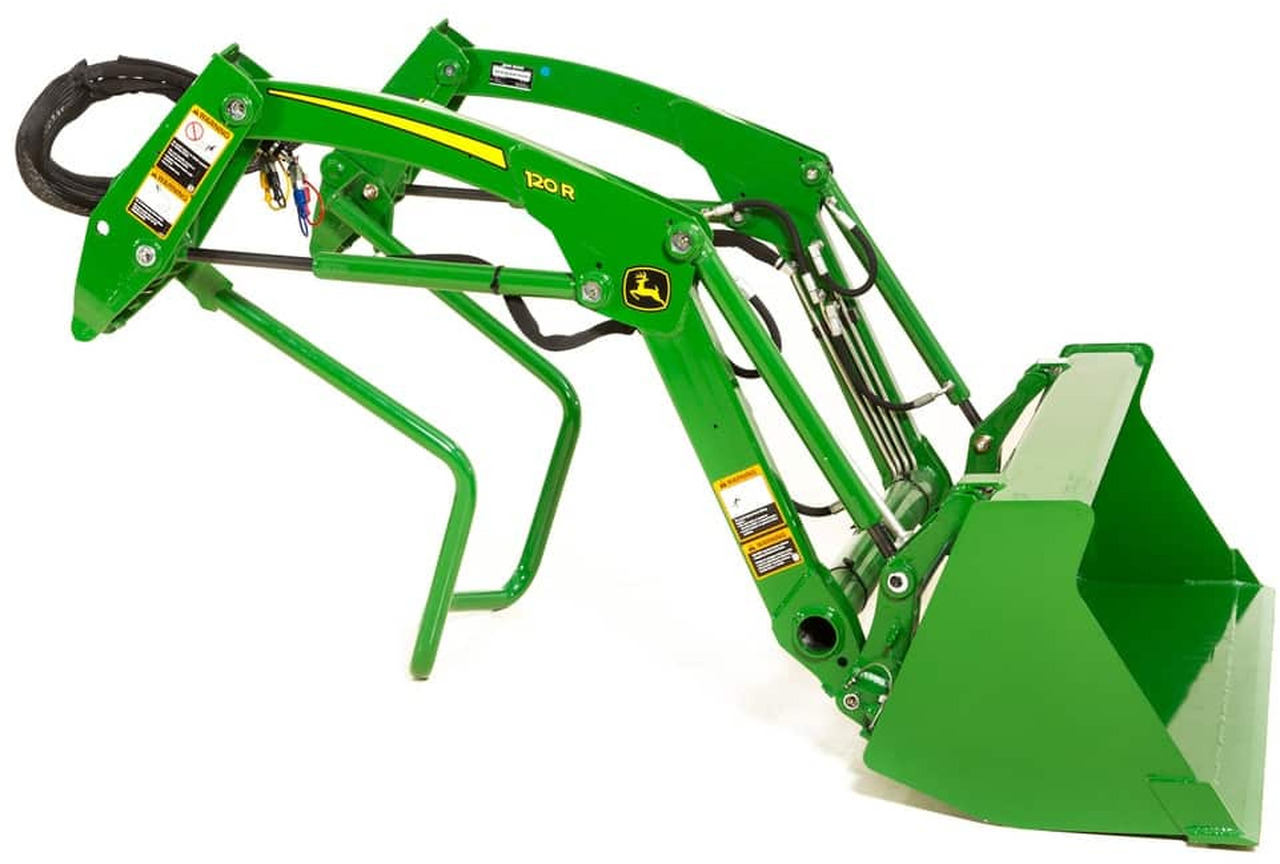 John Deere 120R Front Loader - Traktorius - frontalinis krautuvas: foto 1 John Deere 120R Front Loader - Traktorius - frontalinis krautuvas: foto 1