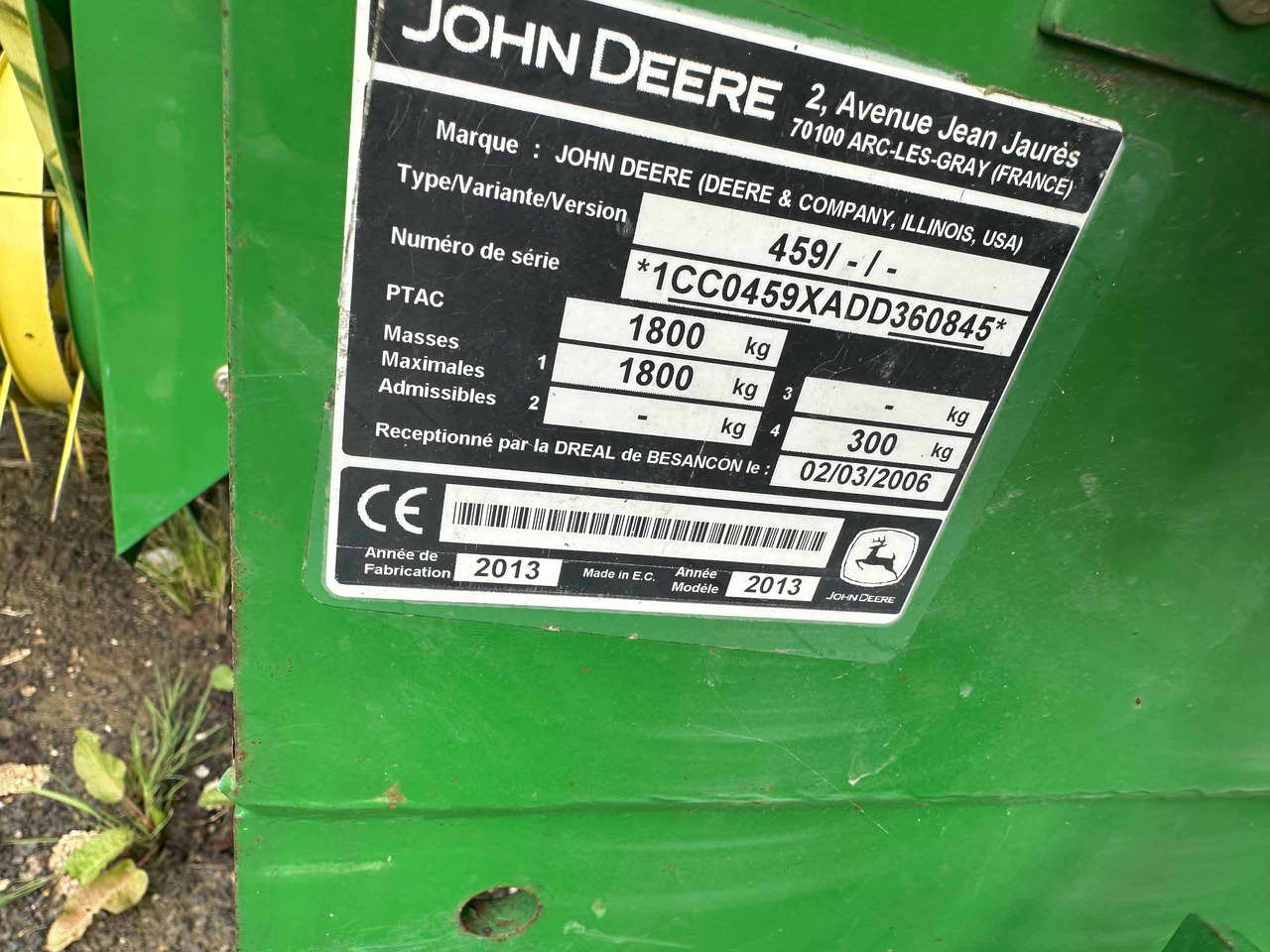 John Deere 459 baler - Stačiakampių ryšulių presas: foto 5 John Deere 459 baler - Stačiakampių ryšulių presas: foto 5