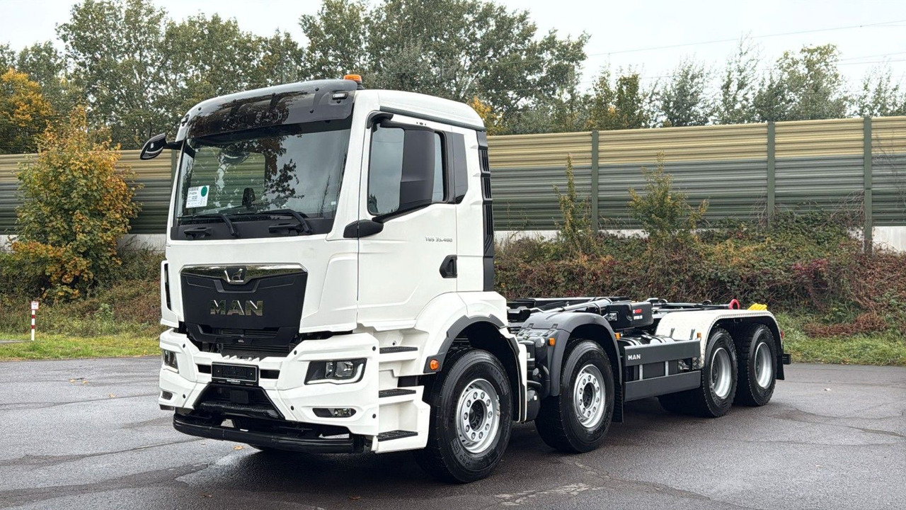 MAN TGS 35.480 8x4 Euro6e Hiab MultLift Abrollkipper - Hook-lift sunkvežimis, Sunkvežimis su kranu: foto 1 MAN TGS 35.480 8x4 Euro6e Hiab MultLift Abrollkipper - Hook-lift sunkvežimis, Sunkvežimis su kranu: foto 1