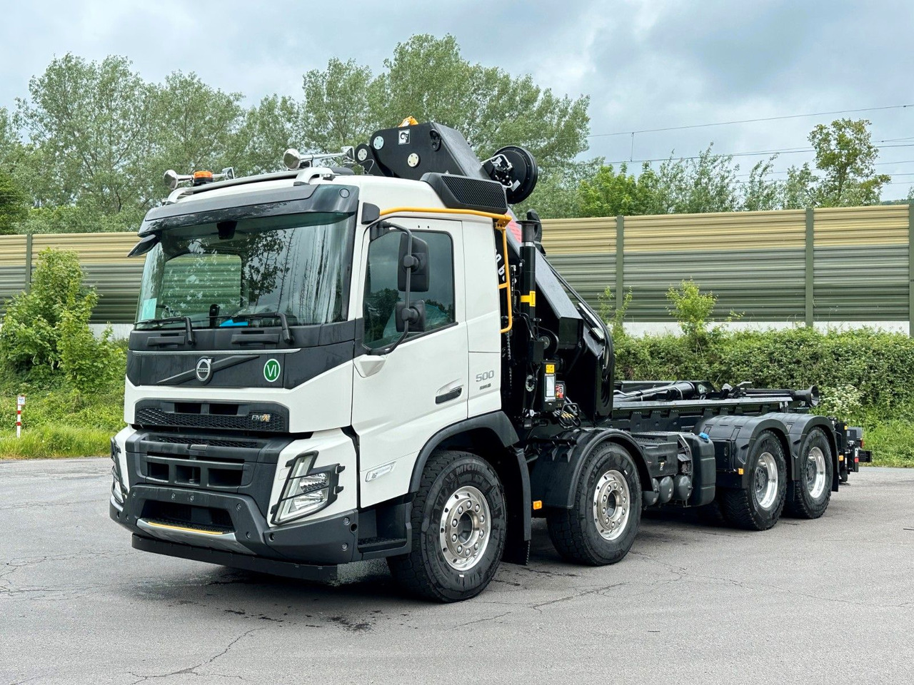 Volvo FMX 500 8x4 Abrollkipper + Kran Hiab 658-6 - Hook-lift sunkvežimis, Sunkvežimis su kranu: foto 2 Volvo FMX 500 8x4 Abrollkipper + Kran Hiab 658-6 - Hook-lift sunkvežimis, Sunkvežimis su kranu: foto 2