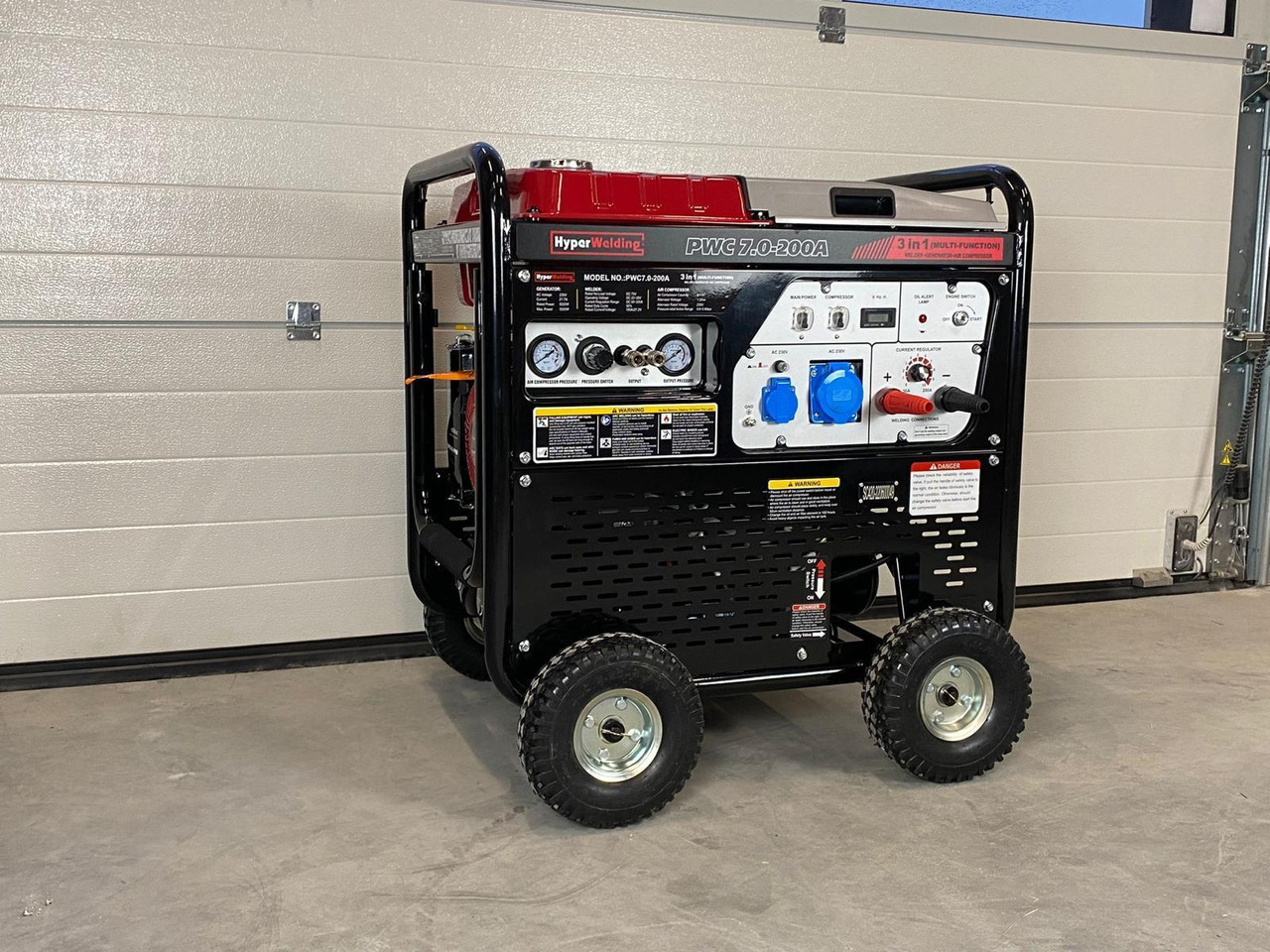 Garažo įranga HyperWelding PWC7.0-200A 3 in 1 Multimachine (Generator, Lasapparaat en Luchtcompressor): foto 1