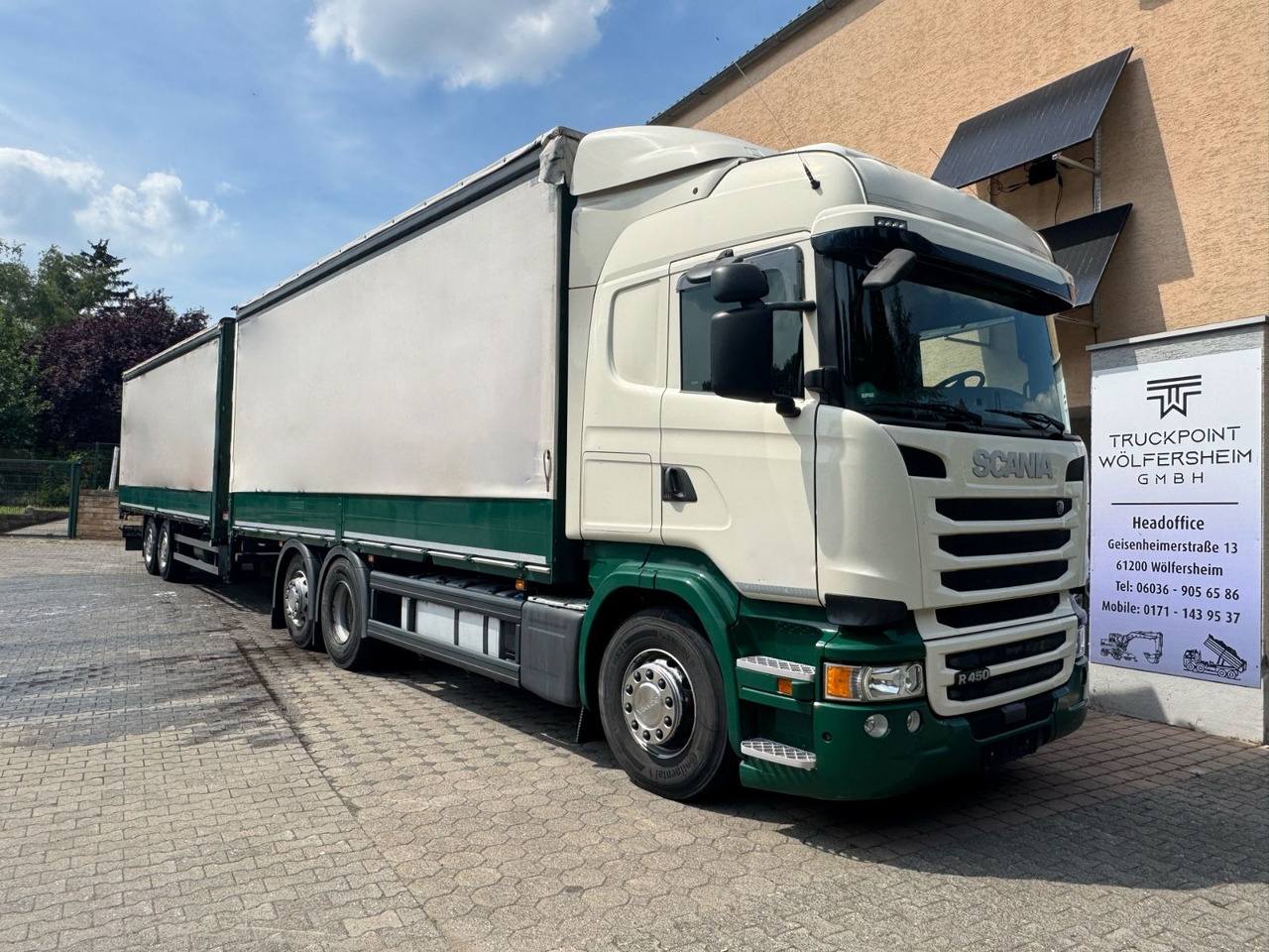 Scania R450/Kupplungspedal/6x2/2xBett/Top-Zustand! - Tentinis sunkvežimis: foto 1 Scania R450/Kupplungspedal/6x2/2xBett/Top-Zustand! - Tentinis sunkvežimis: foto 1