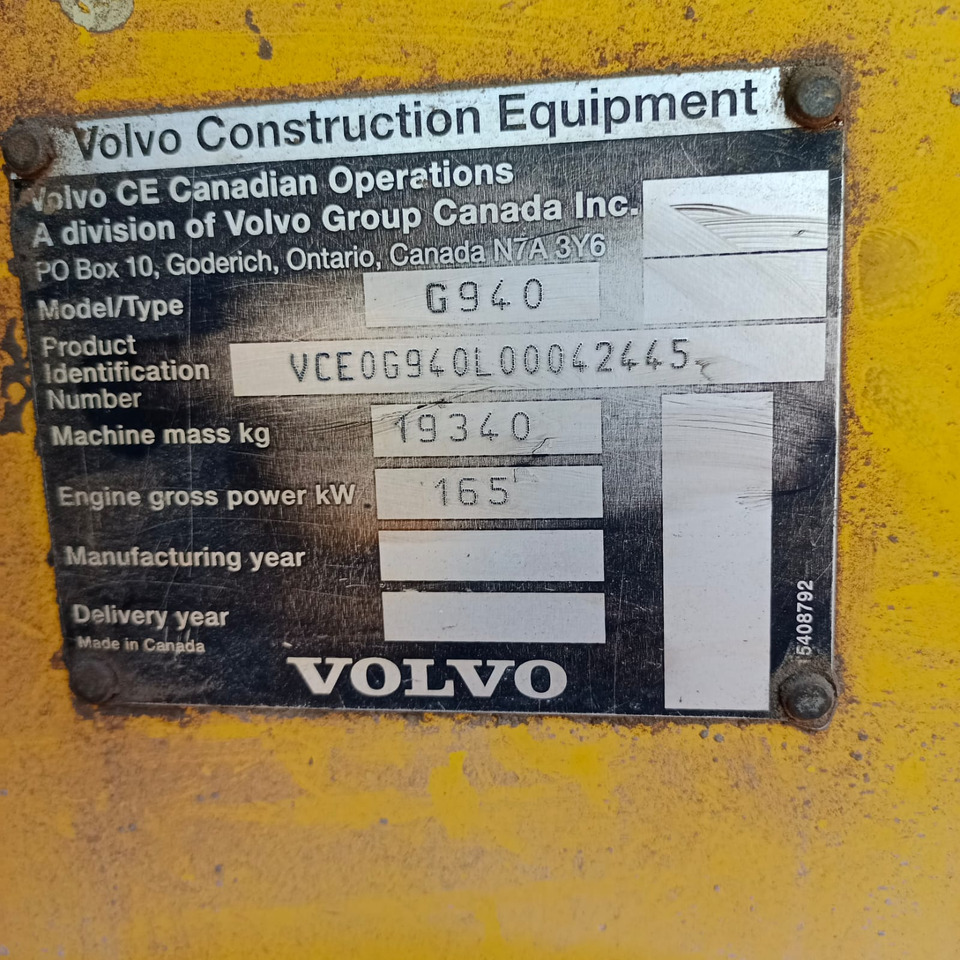 VOLVO G940 - Greideris: foto 3 VOLVO G940 - Greideris: foto 3
